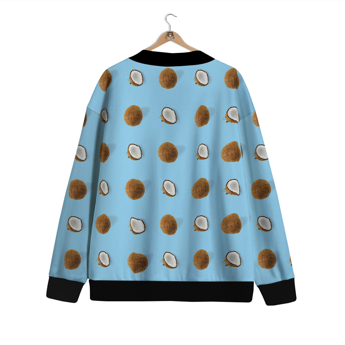 Coconut Blue Summer Print Pattern Cardigan-grizzshop