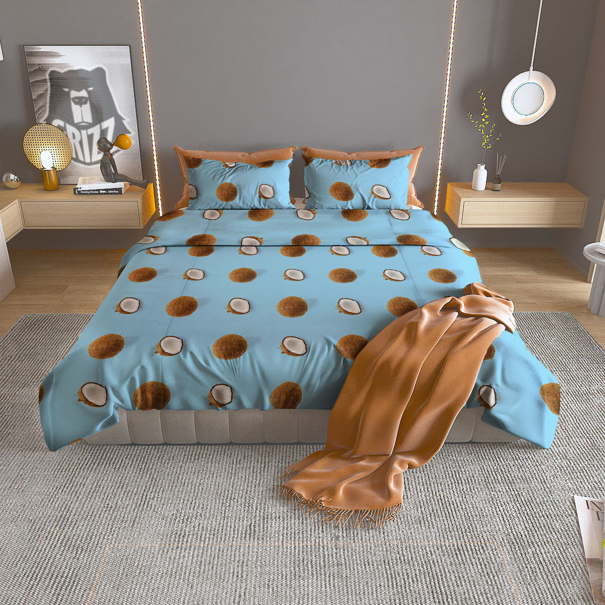 Digital Camo Green Print Pattern Duvet Cover Bedding Set