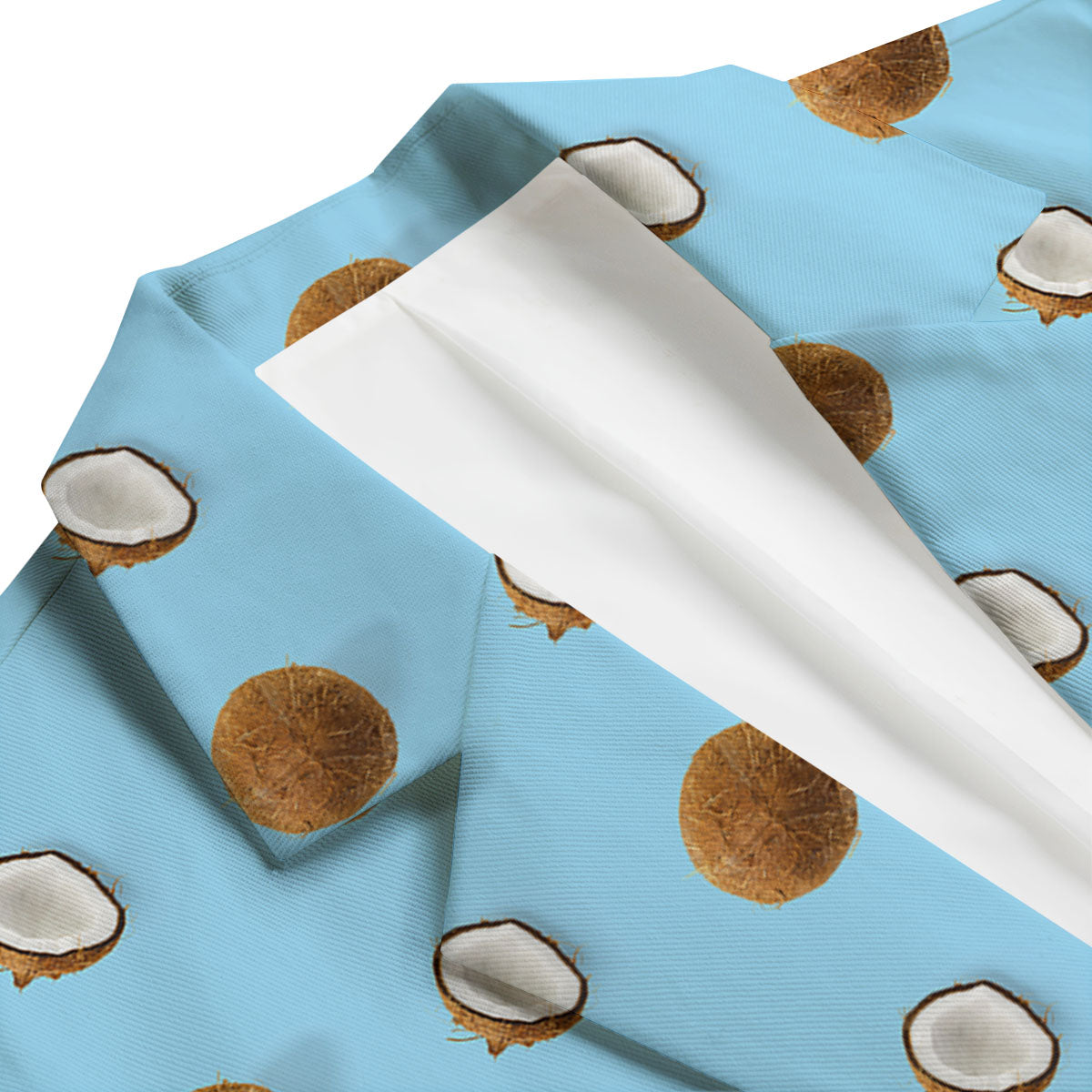 Coconut Blue Summer Print Pattern Men's Blazer-grizzshop