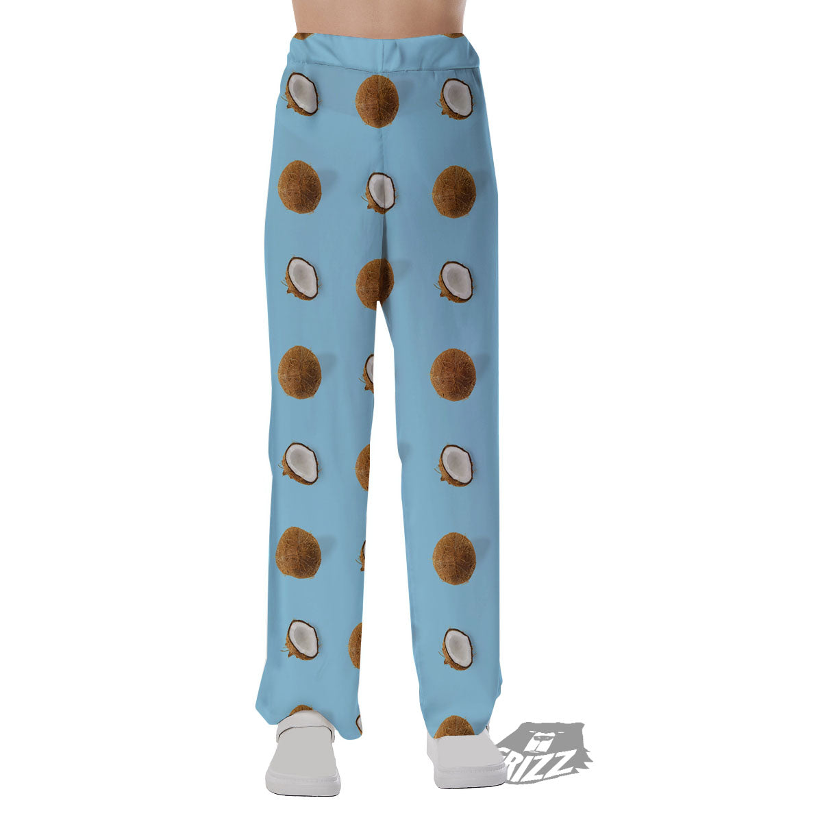 Coconut Blue Summer Print Pattern Pajama Pants-grizzshop