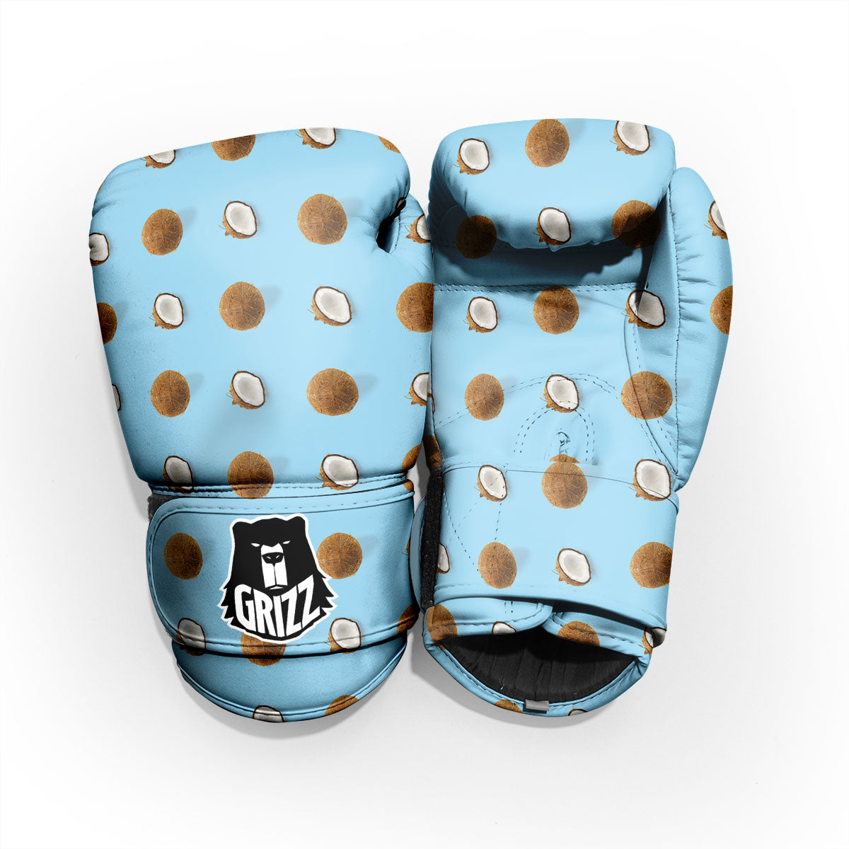 Coconut Blue Summer Print Pattern Pro Boxing Glove
