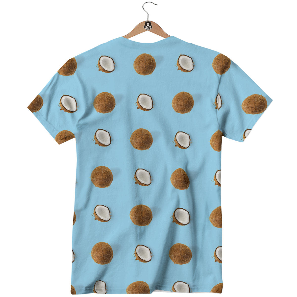 Coconut Blue Summer Print Pattern T-Shirt-grizzshop