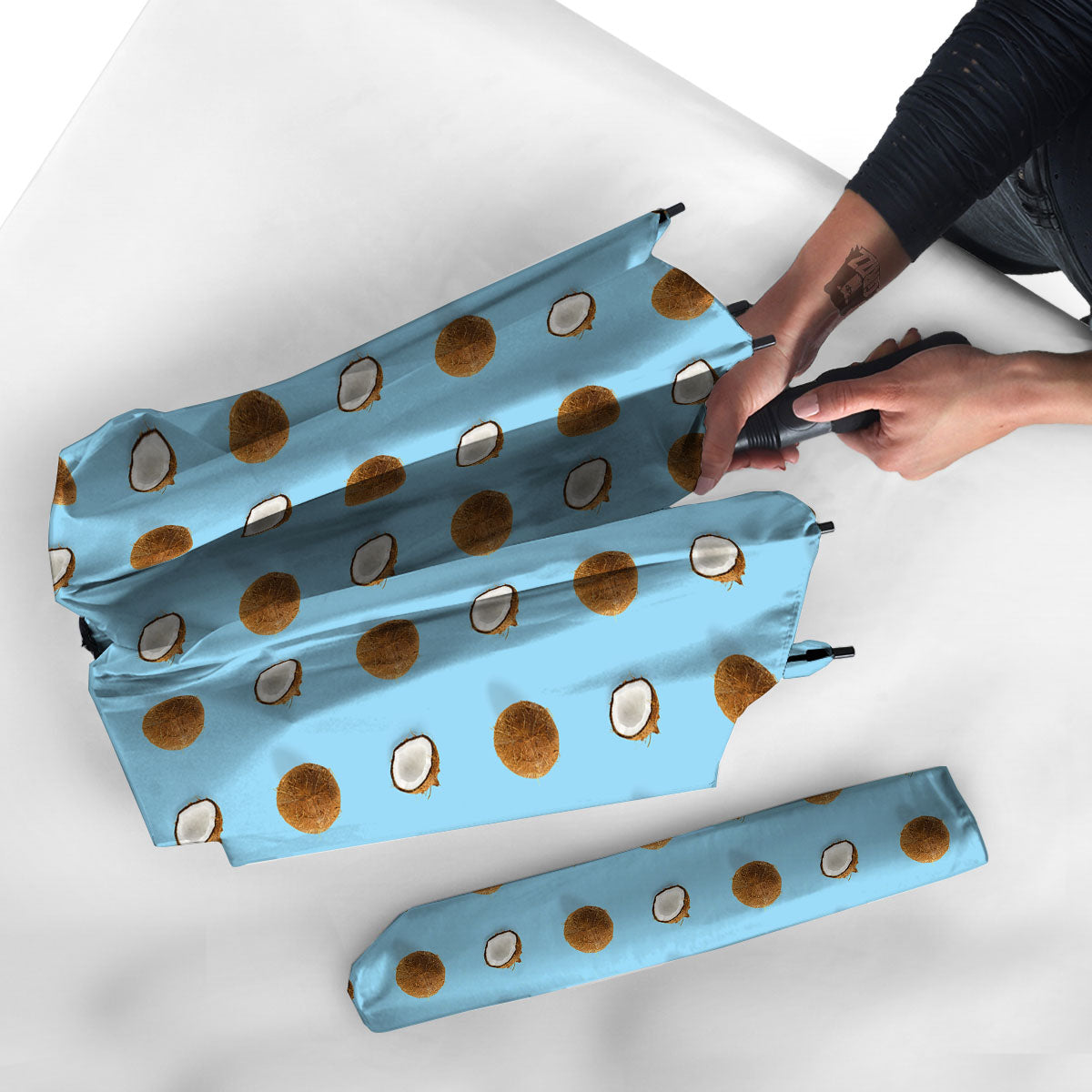 Coconut Blue Summer Print Pattern Umbrella-grizzshop