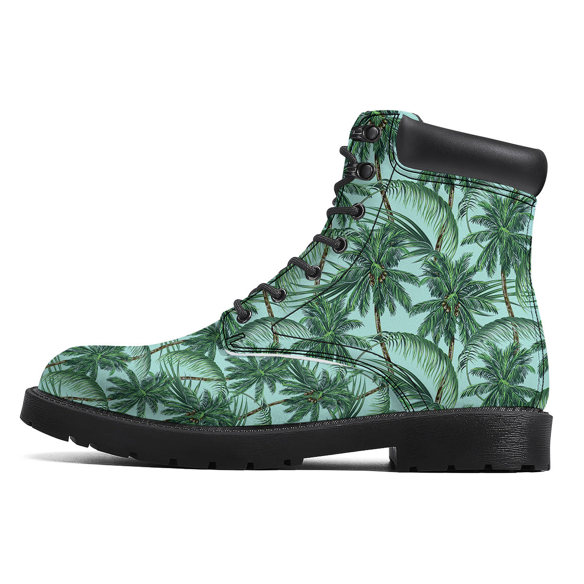 Coconut Leaf Print Boots-grizzshop