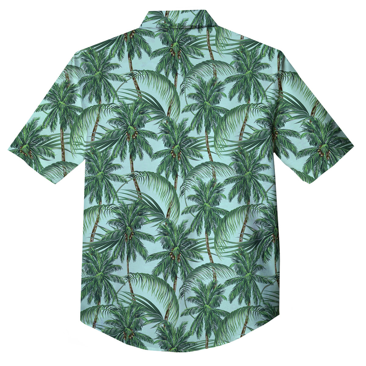 Coconut Leaf Print Button Up Shirt-grizzshop