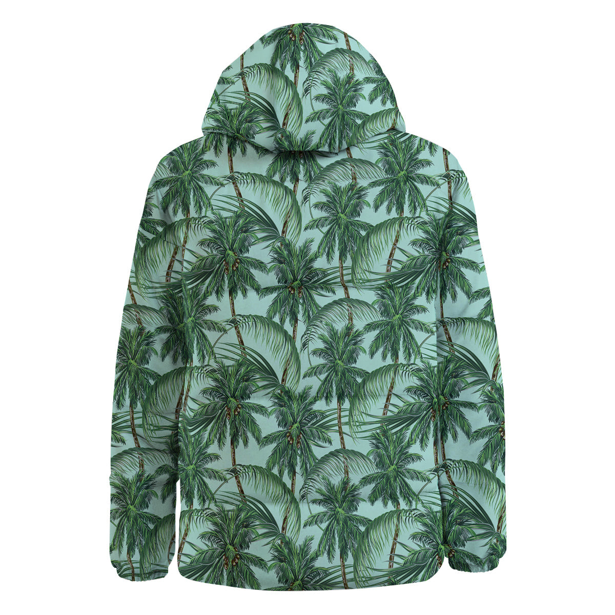 Coconut Leaf Print Down Jacket-grizzshop