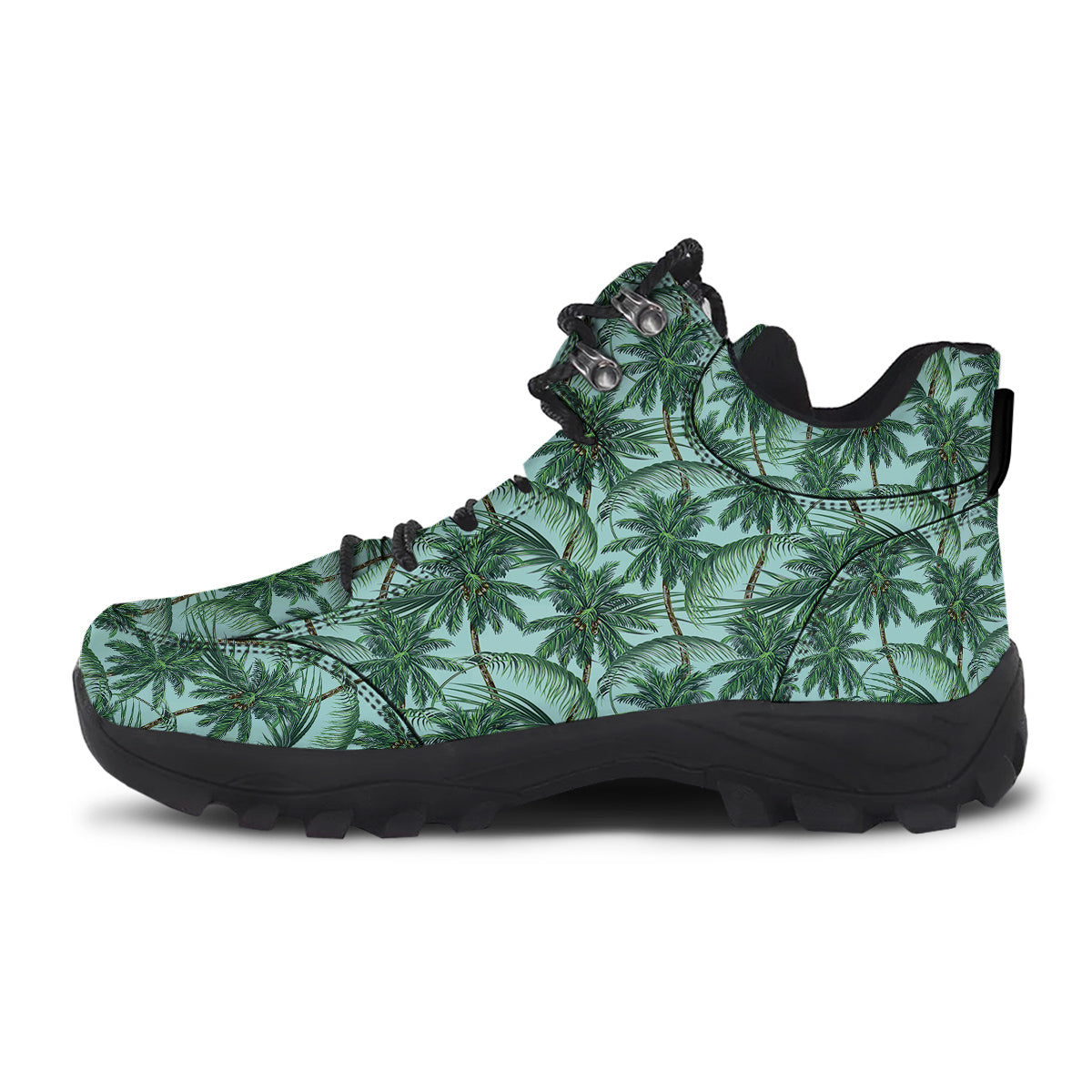 Coconut Leaf Print Hiking Shoes-grizzshop