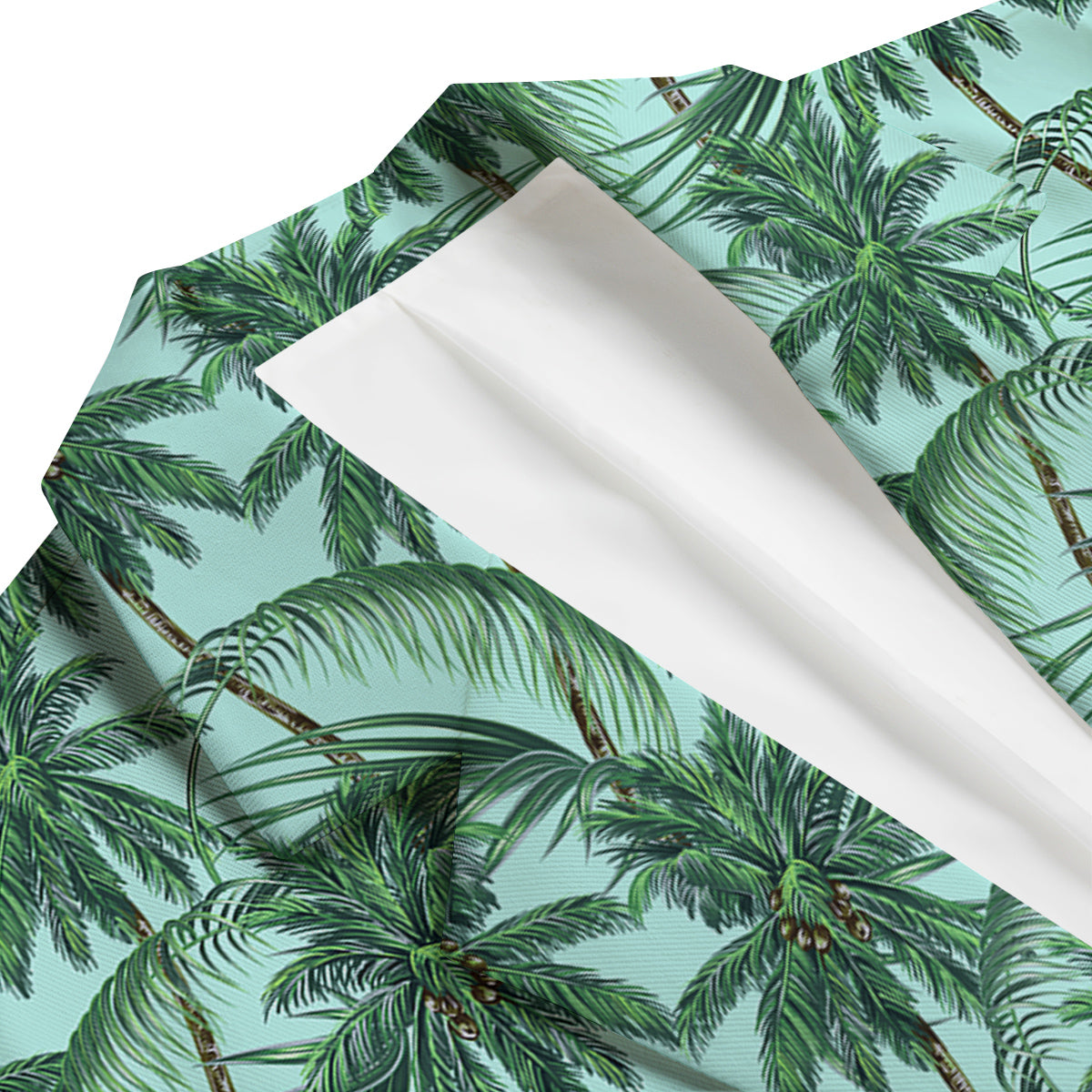 Coconut Leaf Print Men's Blazer-grizzshop