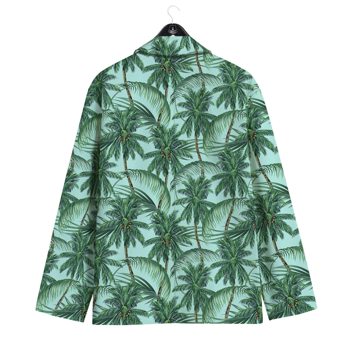Coconut Leaf Print Men's Sport Coat-grizzshop