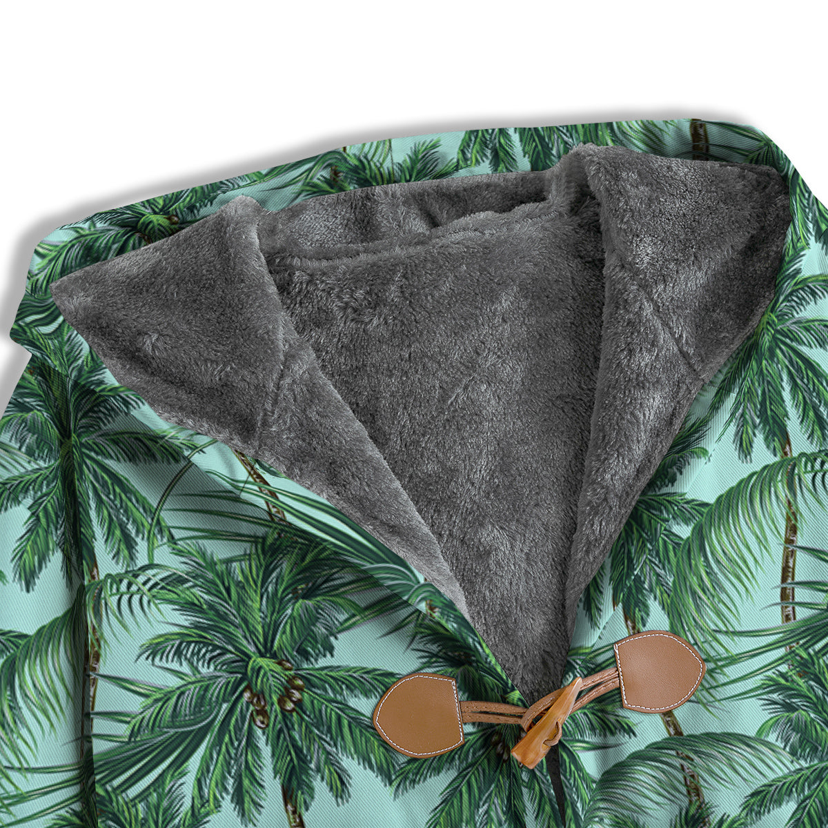 Coconut Leaf Print Men's Windbreaker Jacket-grizzshop