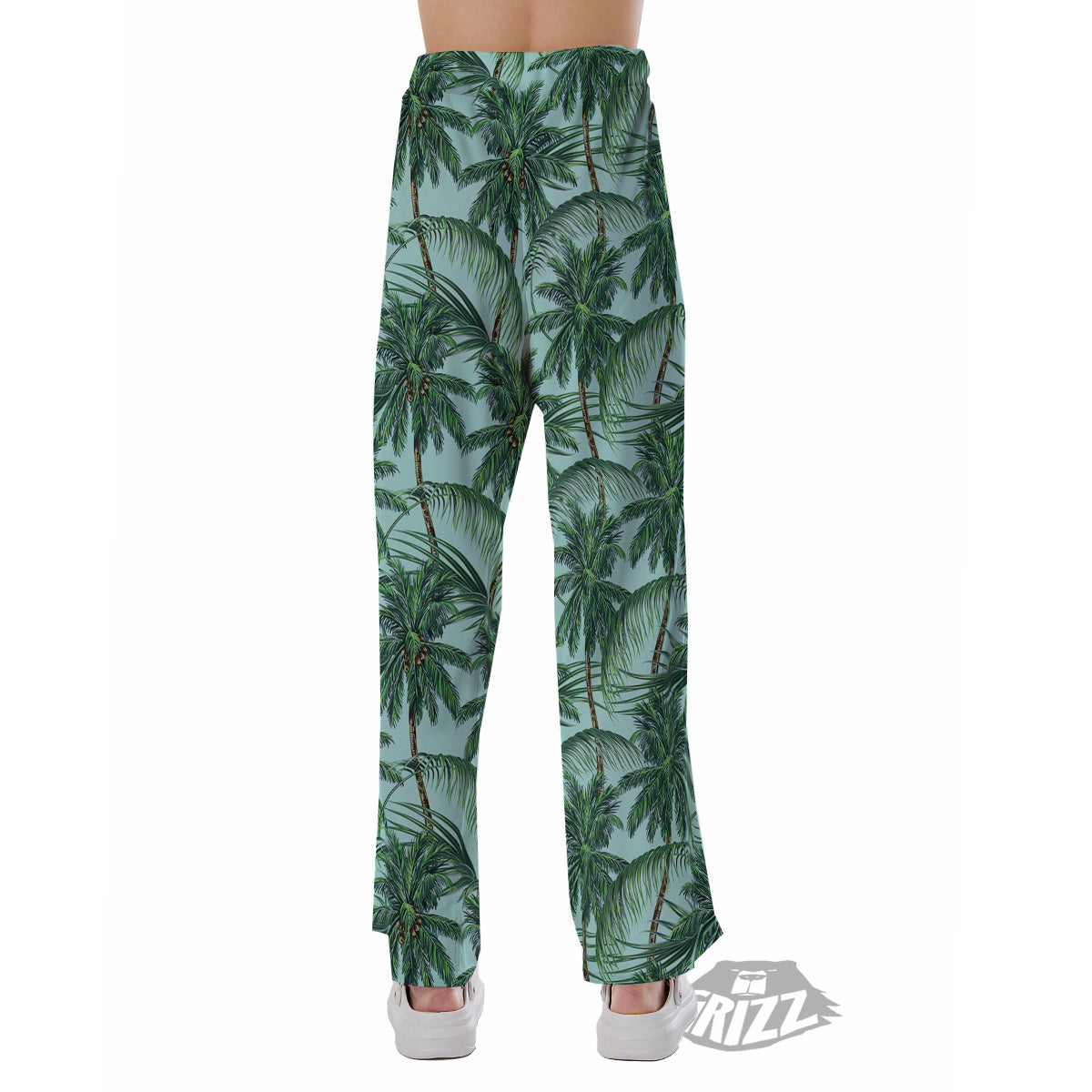 Coconut Leaf Print Pajama Pants-grizzshop