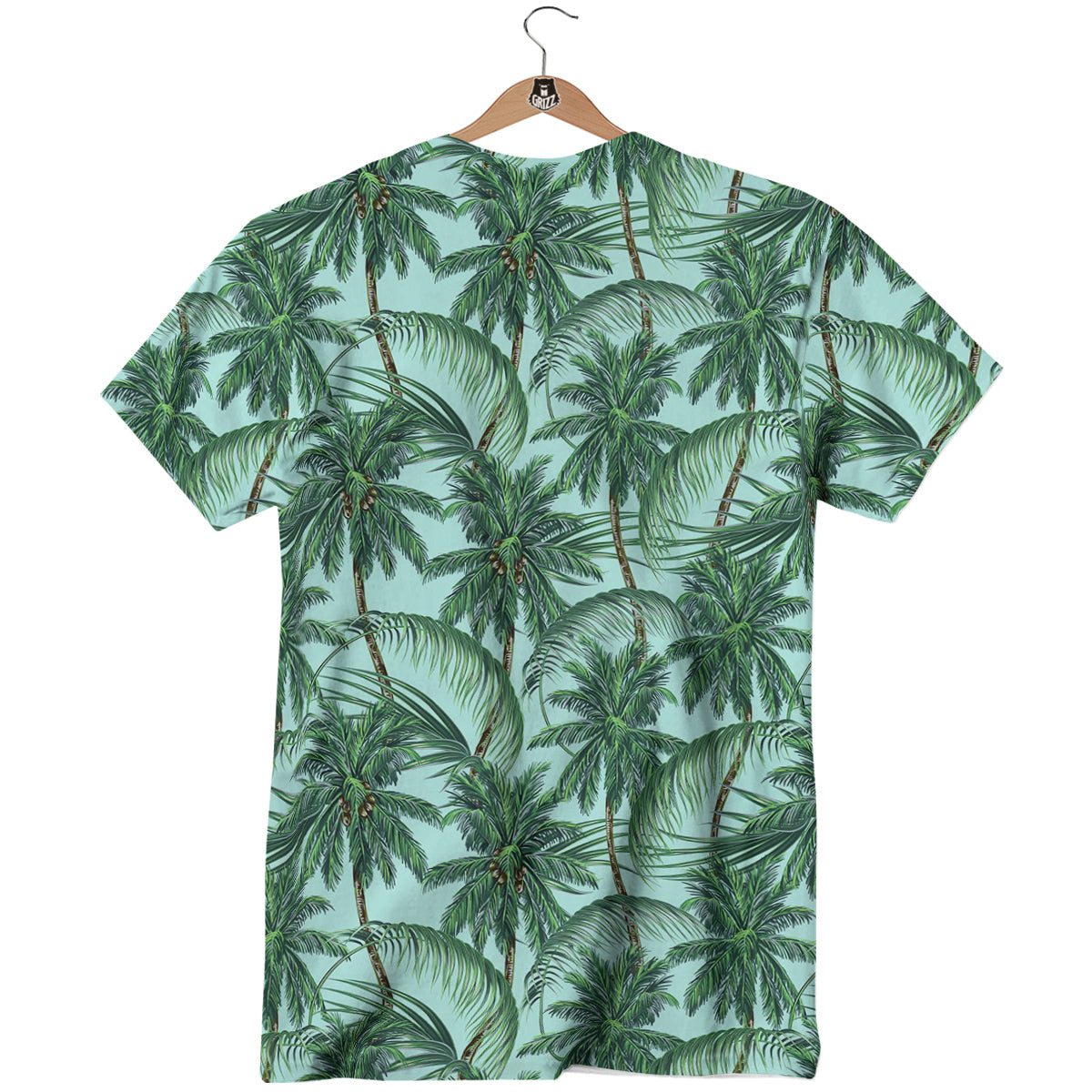 Coconut Leaf Print T-Shirt-grizzshop
