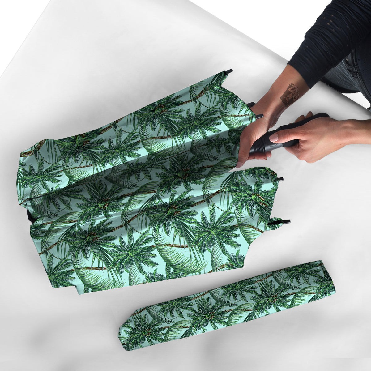 Coconut Leaf Print Umbrella-grizzshop