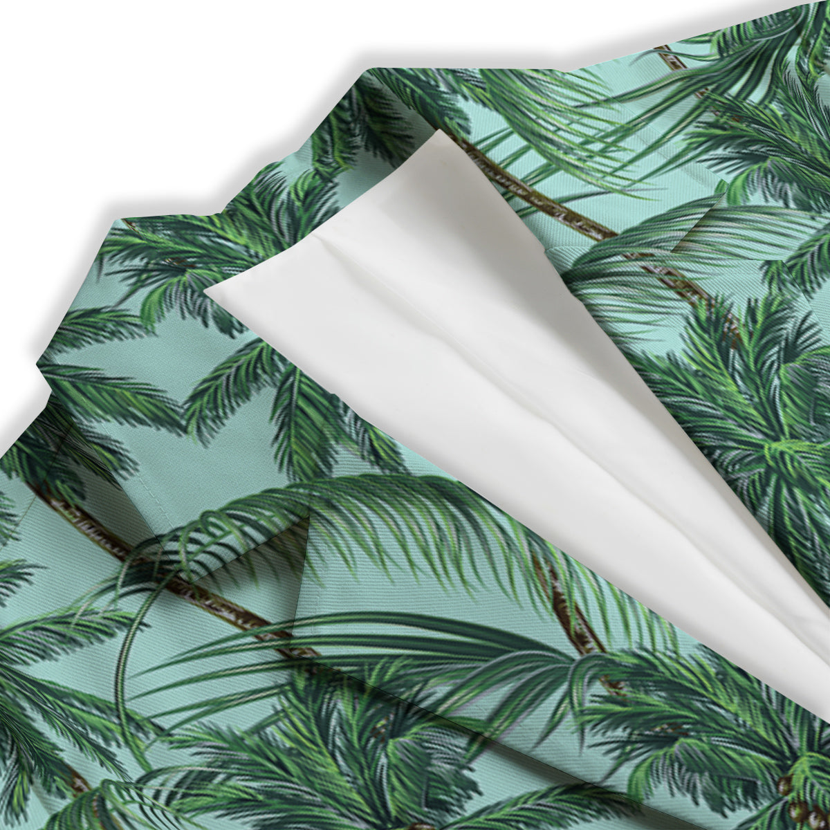 Coconut Leaf Print Women's Blazer-grizzshop