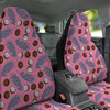 Coconut Pink And Palm Leaf Print Pattern Car Seat Covers-grizzshop