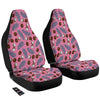 Coconut Pink And Palm Leaf Print Pattern Car Seat Covers-grizzshop