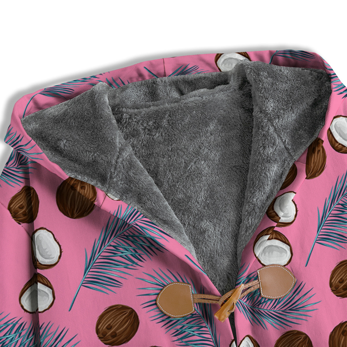 Coconut Pink And Palm Leaf Print Pattern Men's Windbreaker Jacket-grizzshop