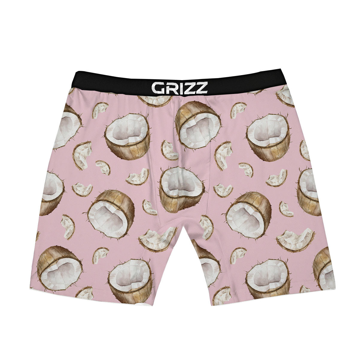 Coconut Pink Print Pattern Boxer Briefs-grizzshop