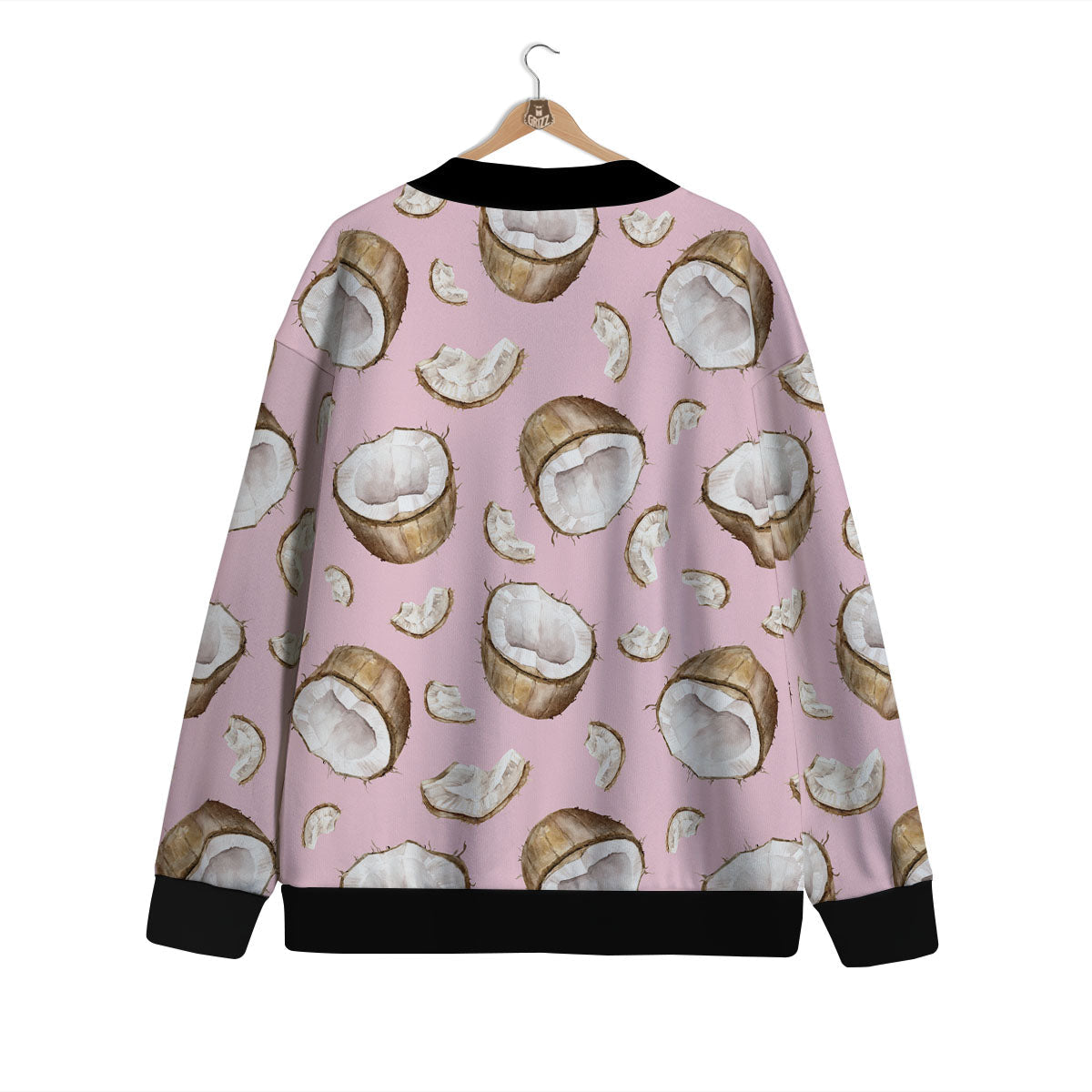 Coconut Pink Print Pattern Cardigan-grizzshop