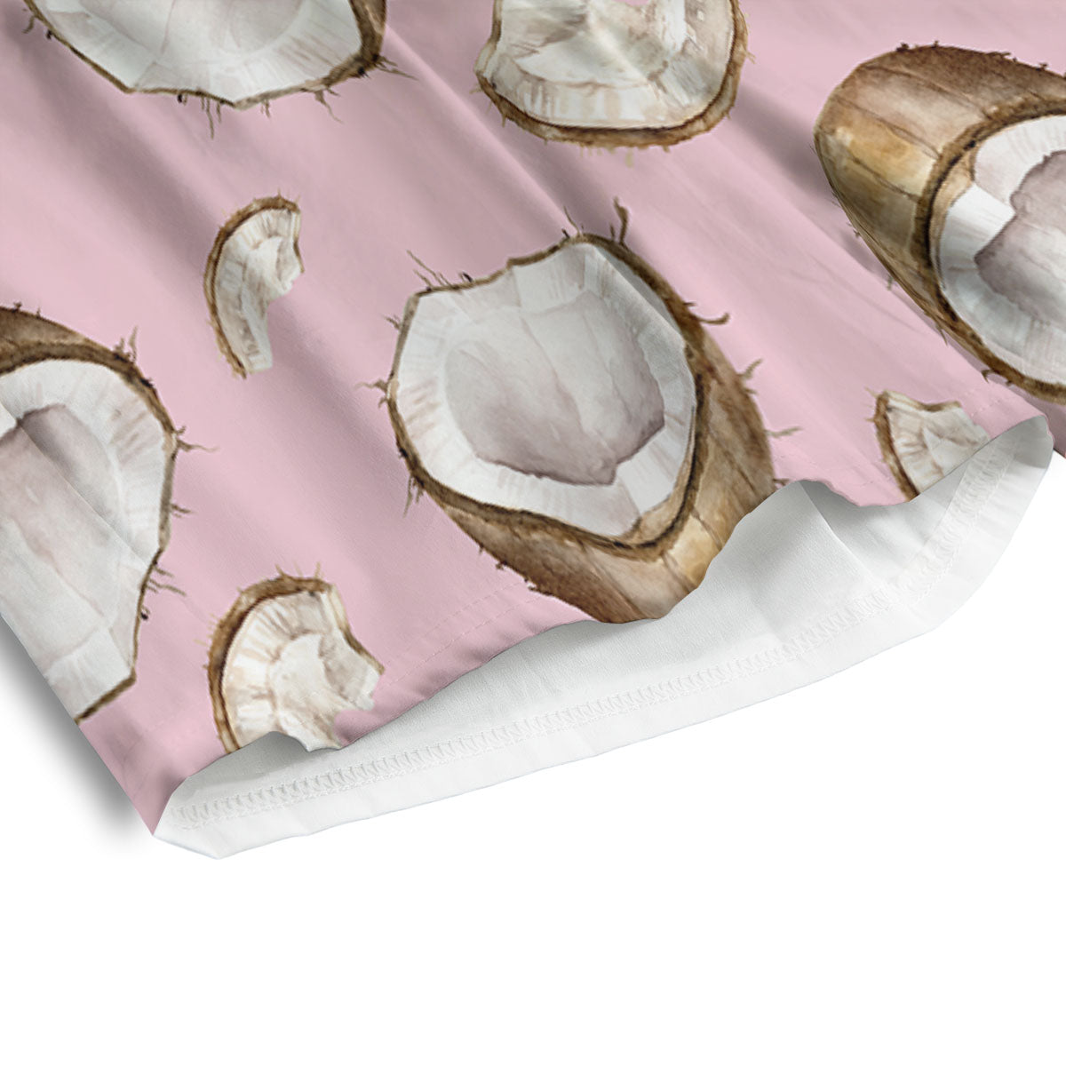 Coconut Pink Print Pattern Men's Athletic Shorts