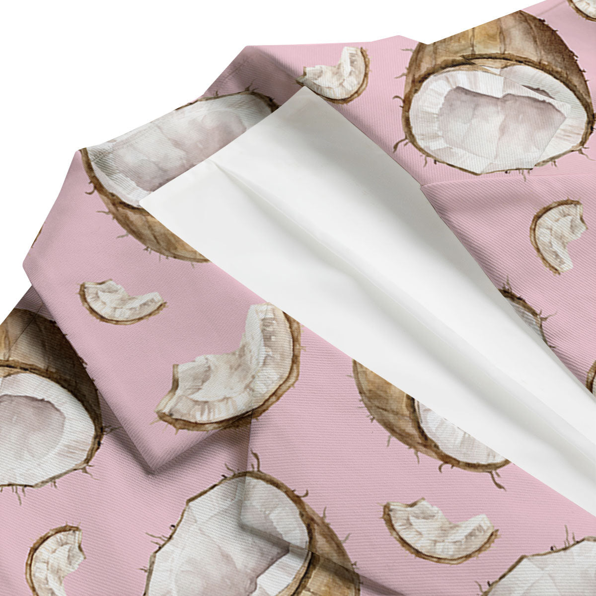 Coconut Pink Print Pattern Men's Blazer-grizzshop