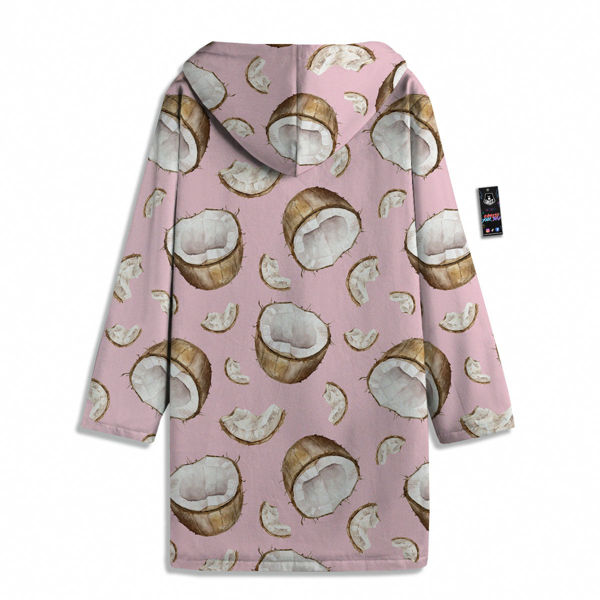 Coconut Pink Print Pattern Men's Windbreaker Jacket-grizzshop