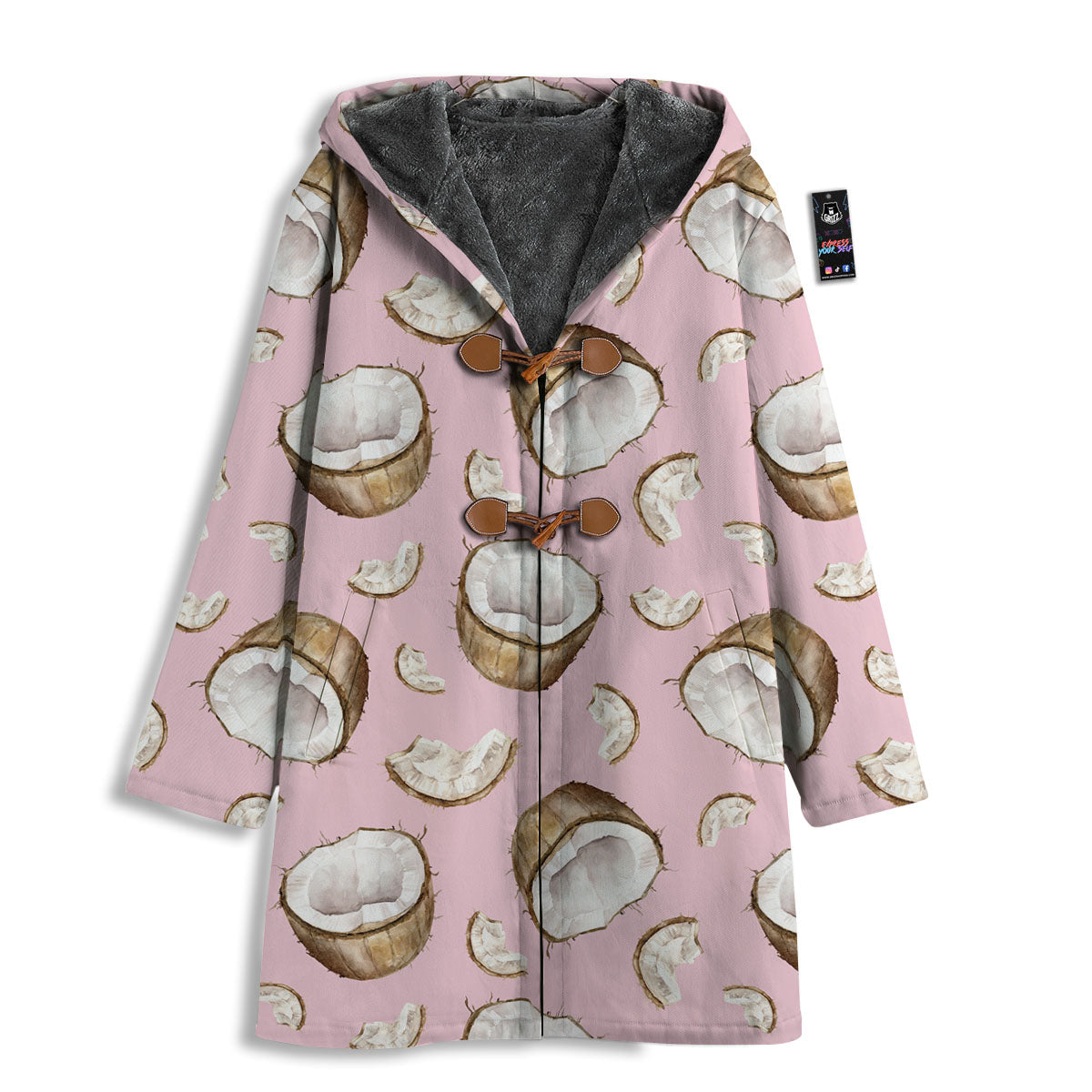 Coconut Pink Print Pattern Men's Windbreaker Jacket-grizzshop