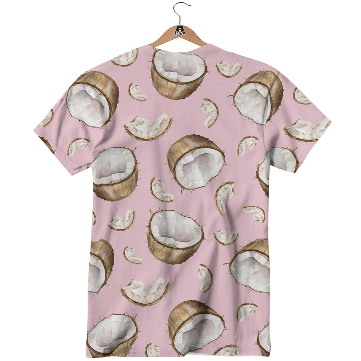 Coconut Pink Print Pattern T-Shirt-grizzshop
