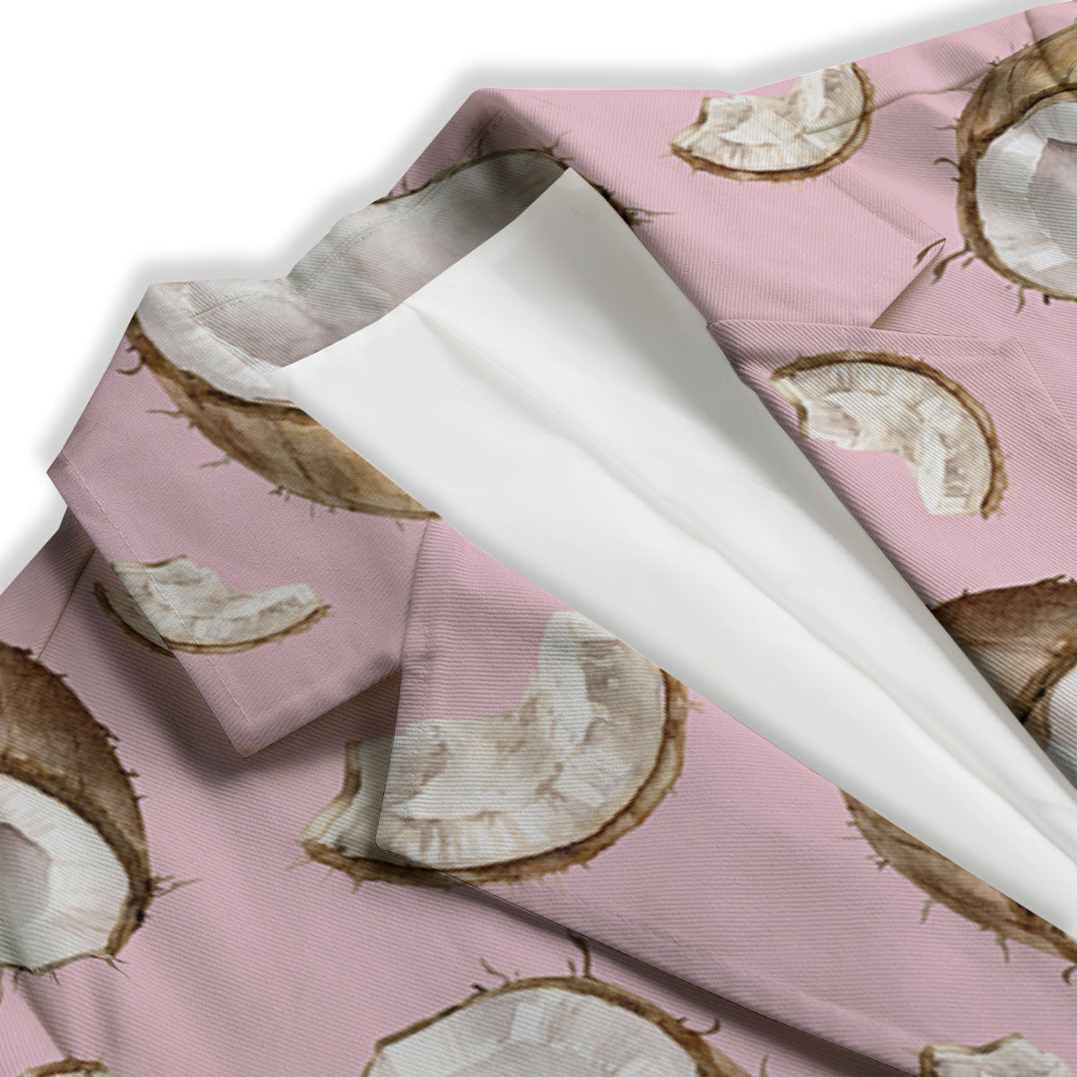 Coconut Pink Print Pattern Women's Blazer-grizzshop