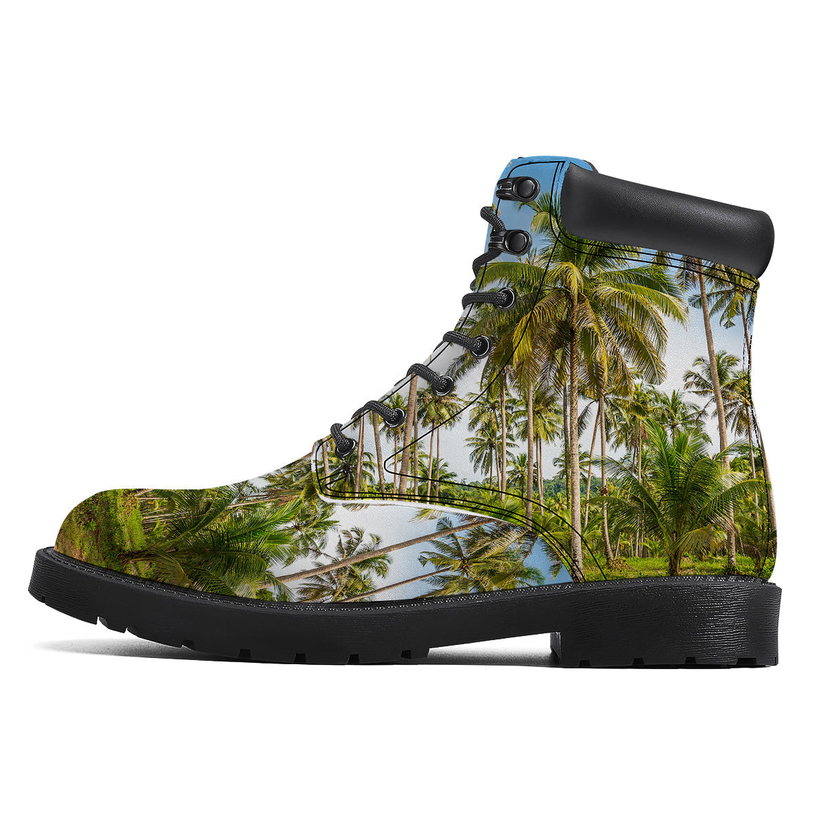 Coconut Tree Print Boots-grizzshop