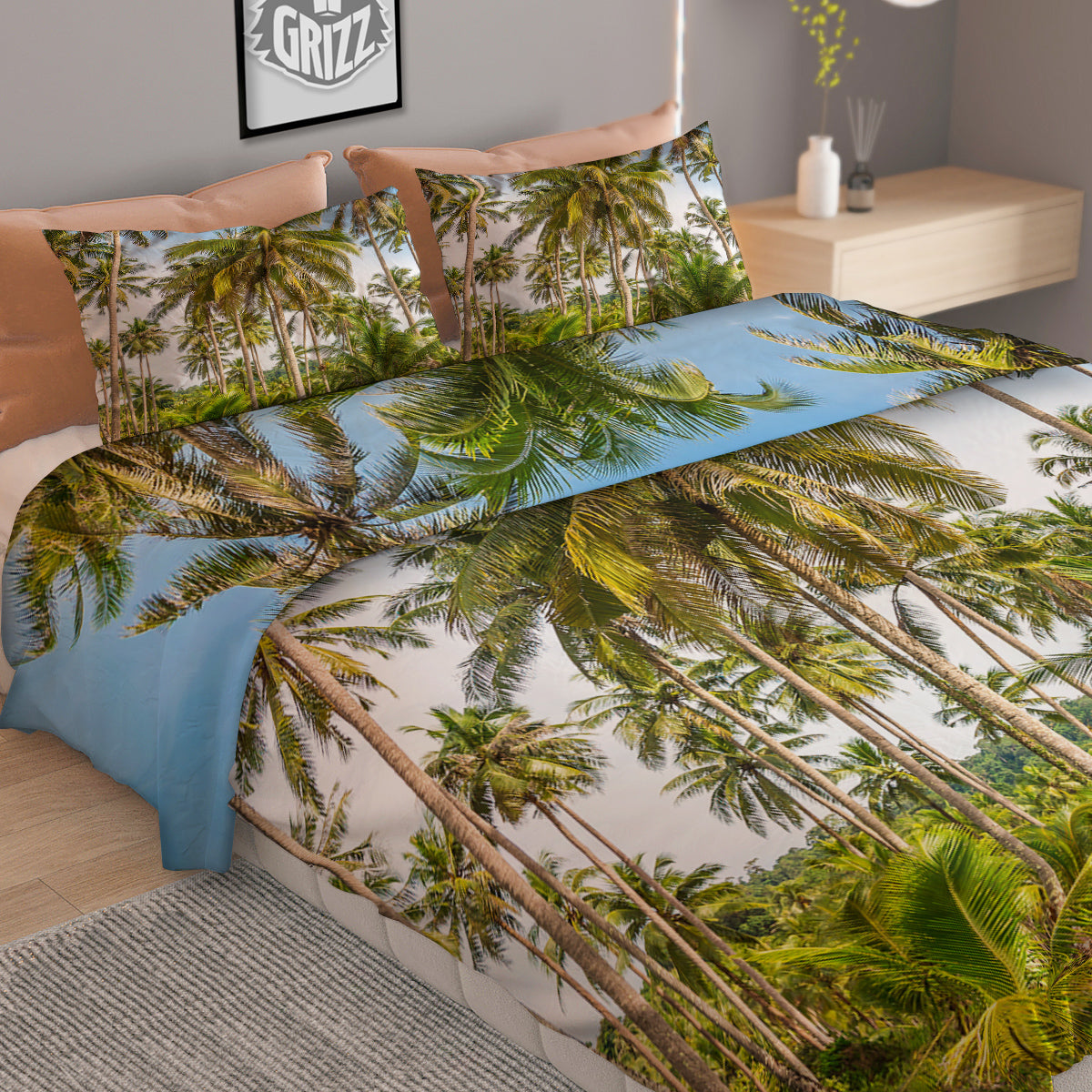 Digital Camo White And Green Print Duvet Cover Bedding Set