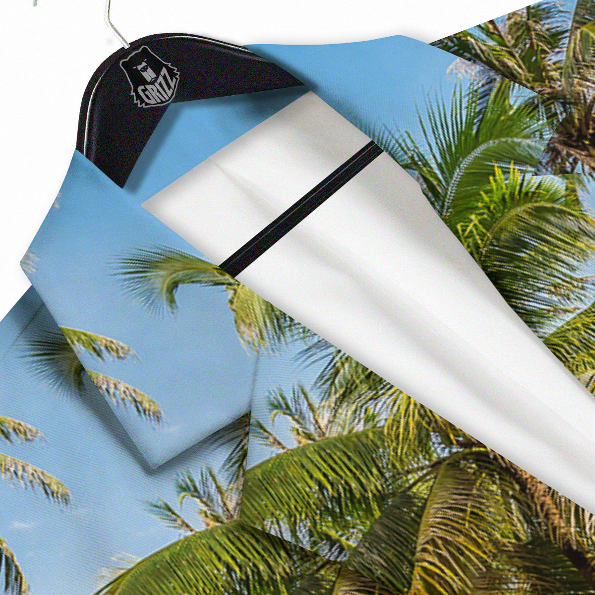 Coconut Tree Print Men's Sport Coat-grizzshop