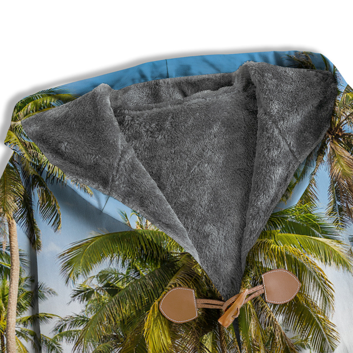 Coconut Tree Print Men's Windbreaker Jacket-grizzshop