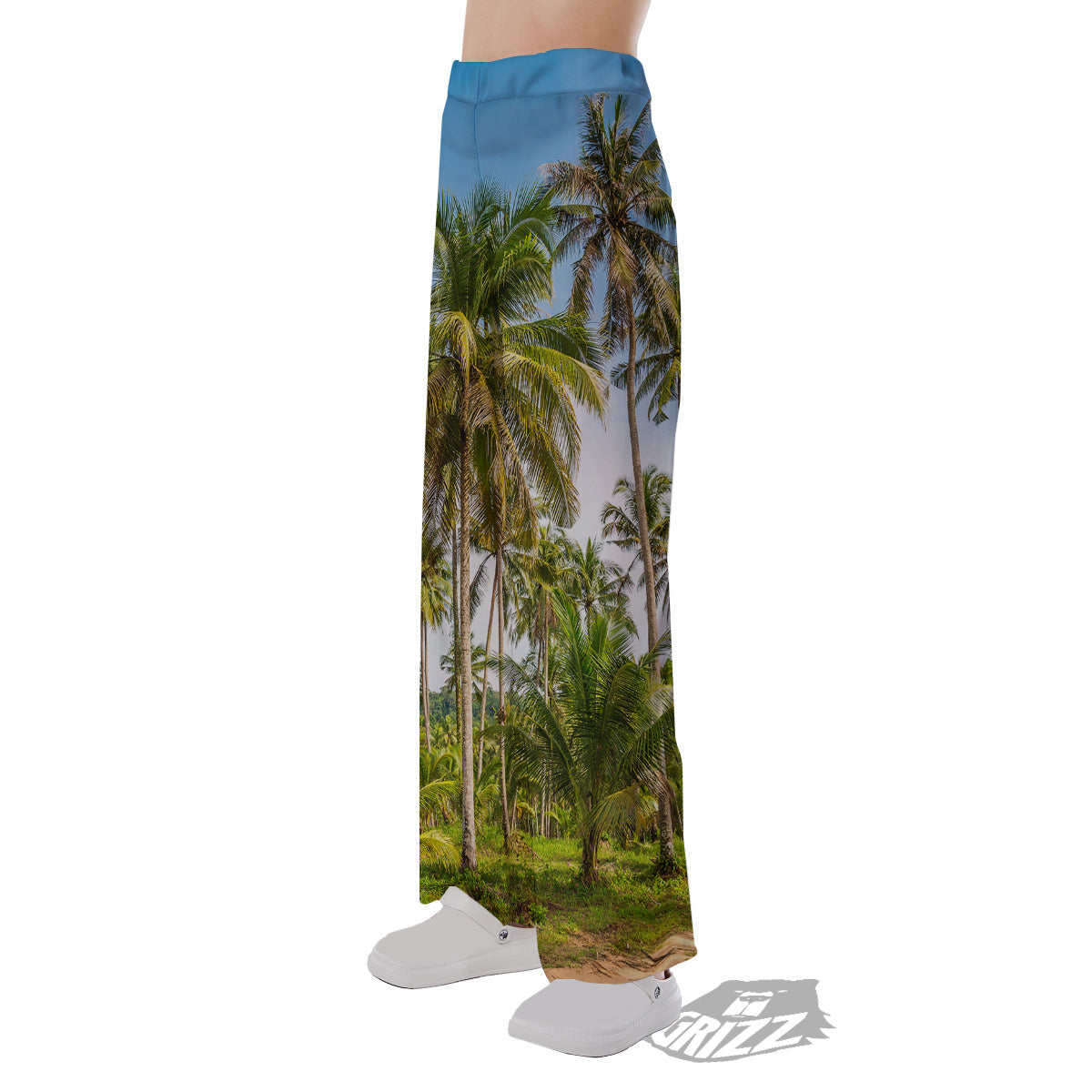 Coconut Tree Print Pajama Pants-grizzshop