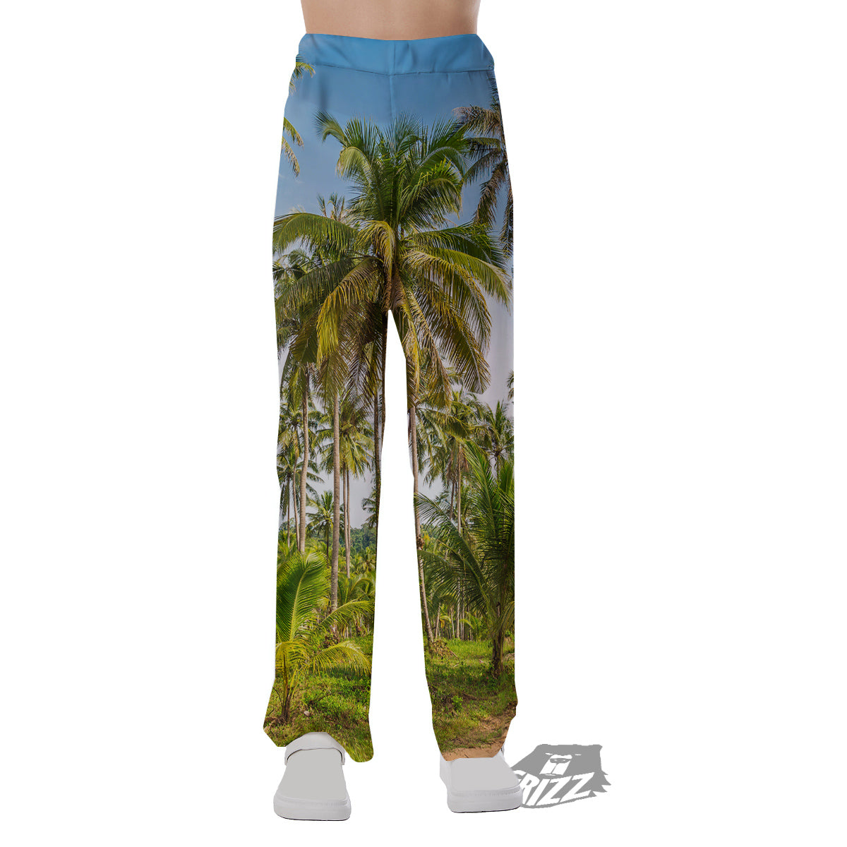 Coconut Tree Print Pajama Pants-grizzshop