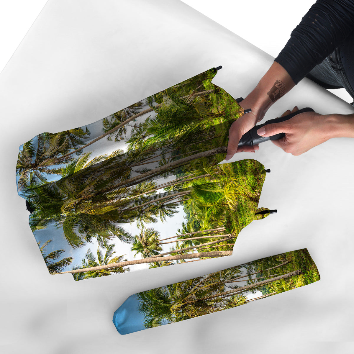 Coconut Tree Print Umbrella-grizzshop