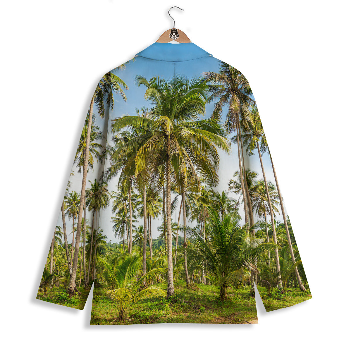 Coconut Tree Print Women's Blazer-grizzshop