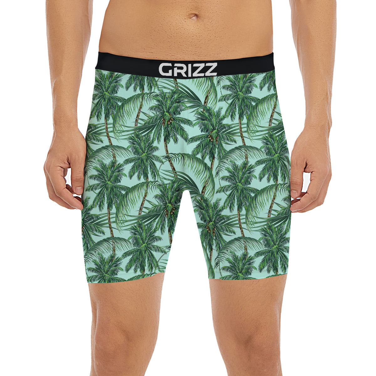 Coconut Tree Vintage Print Pattern Boxer Briefs-grizzshop