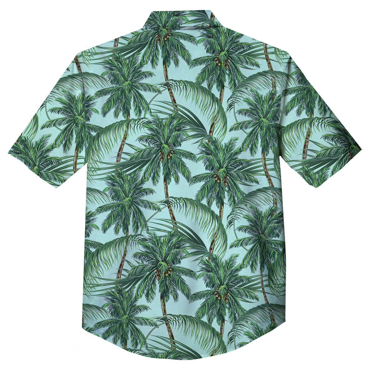 Coconut Tree Vintage Print Pattern Button Up Shirt-grizzshop