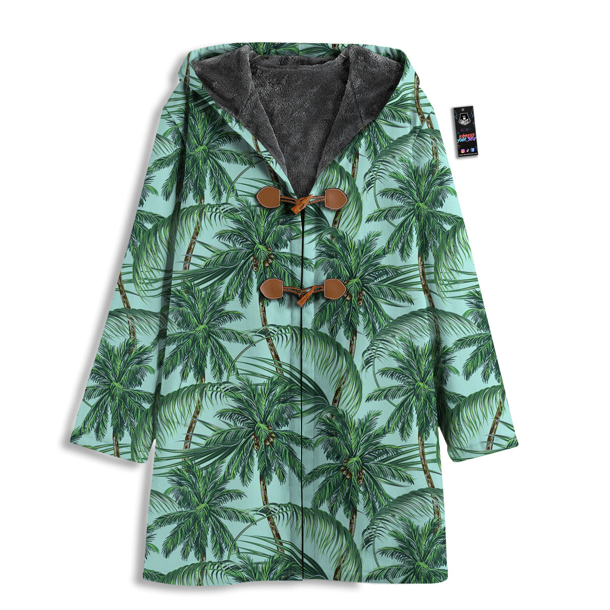 Coconut Tree Vintage Print Pattern Men's Windbreaker Jacket-grizzshop