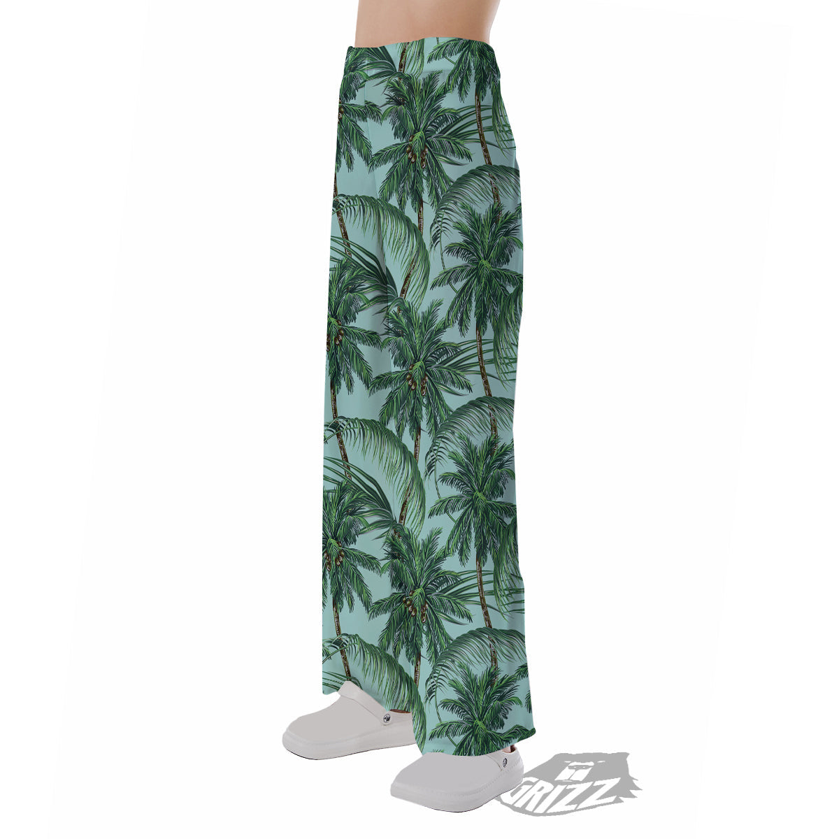 Coconut Tree Vintage Print Pattern Pajama Pants-grizzshop