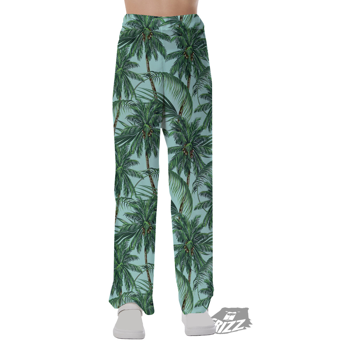 Coconut Tree Vintage Print Pattern Pajama Pants-grizzshop