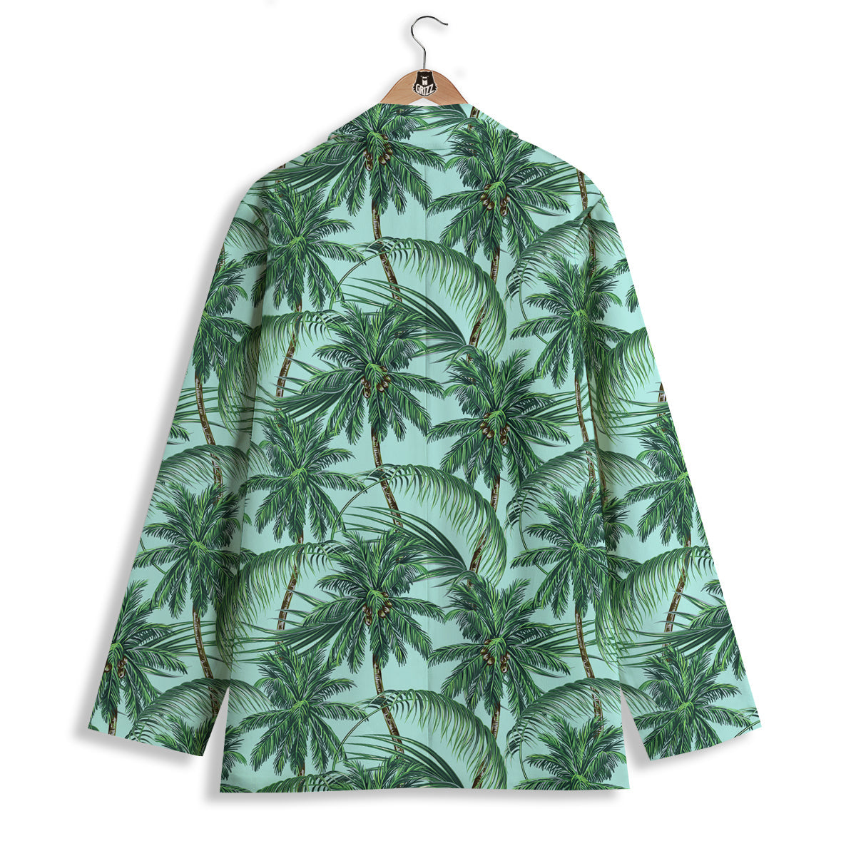 Coconut Tree Vintage Print Pattern Women's Blazer-grizzshop