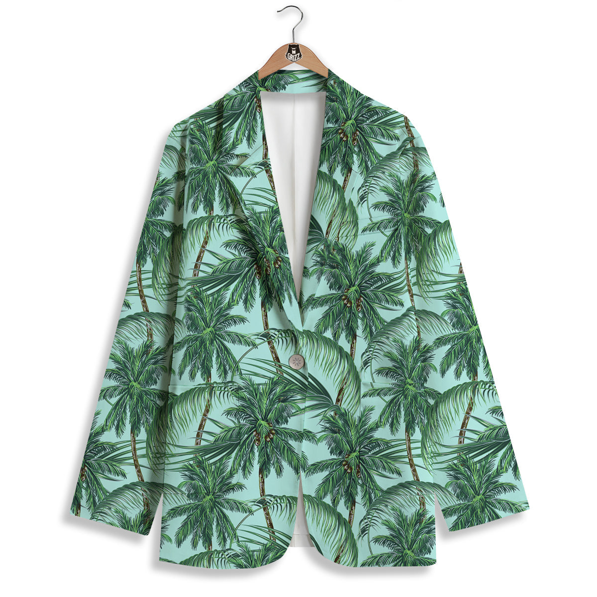 Coconut Tree Vintage Print Pattern Women's Blazer-grizzshop