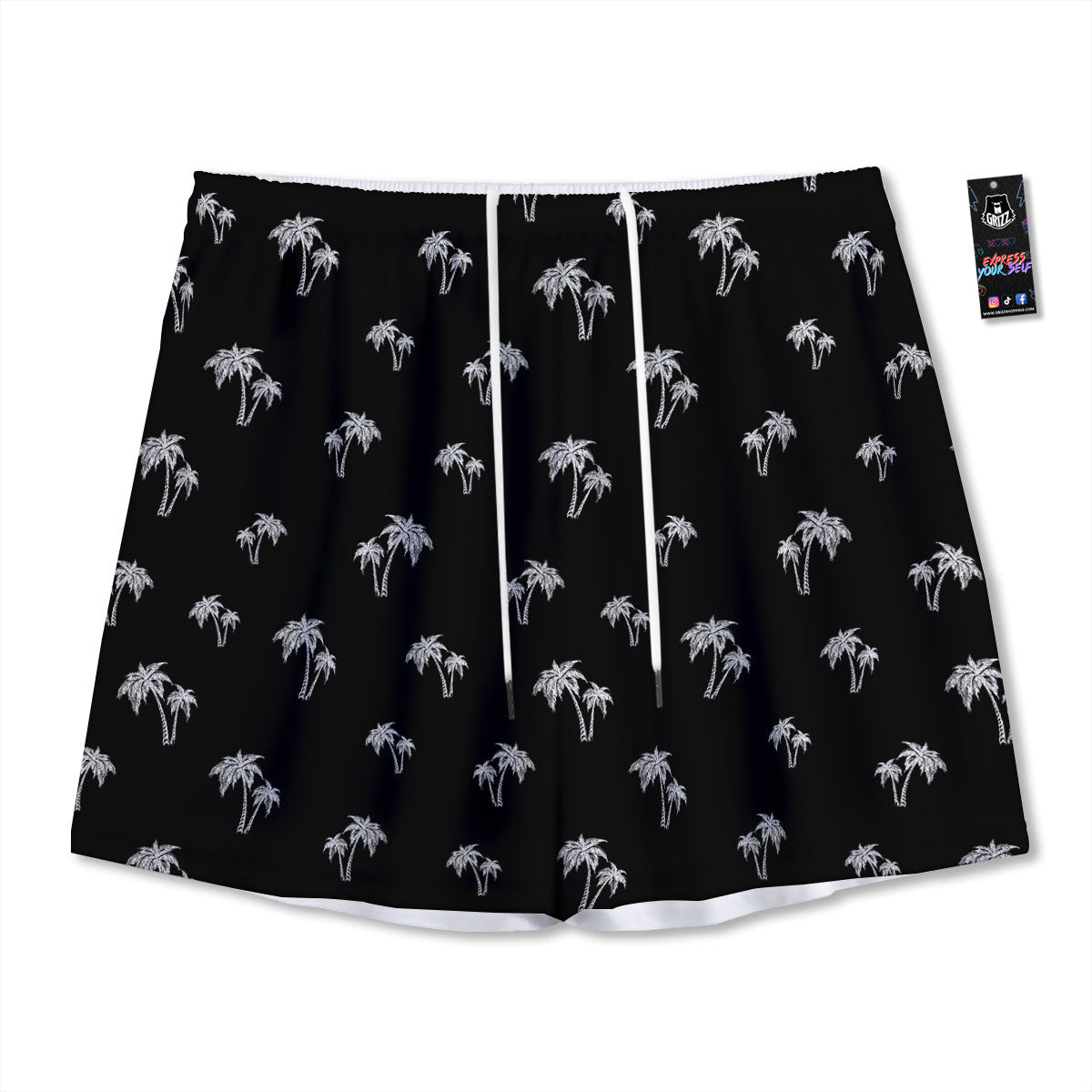 Eggplant Print Mesh Shorts