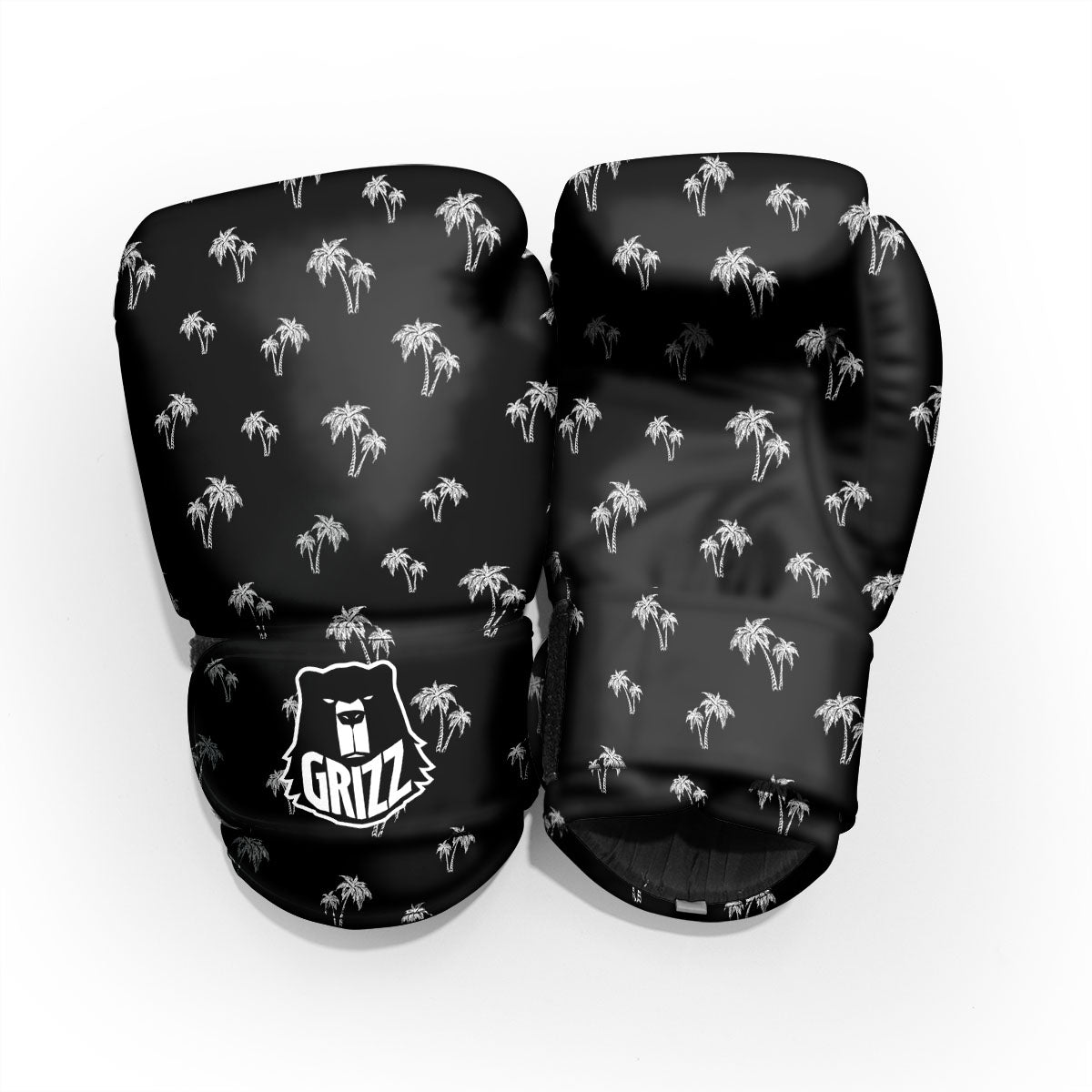 Coconut Tree White And Black Print Pro Boxing Glove
