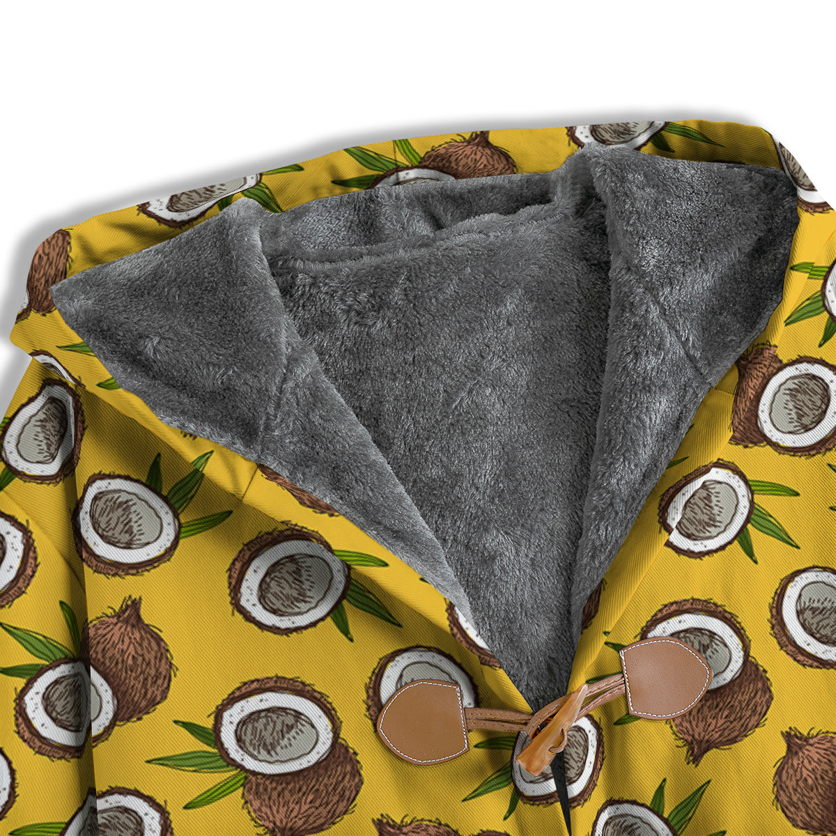 Coconut Yellow Vintage Print Pattern Men's Windbreaker Jacket-grizzshop