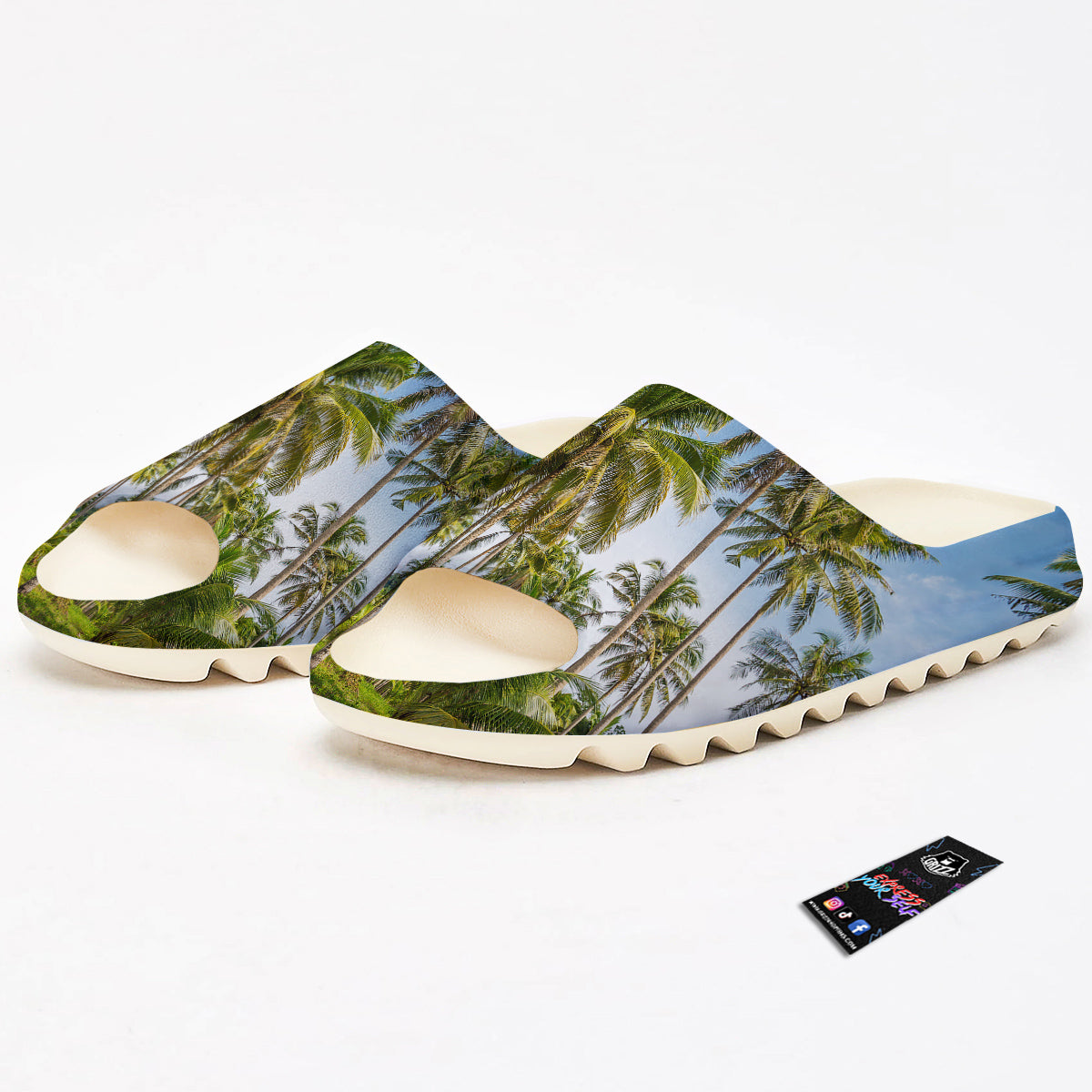 Coconut Tree Print Sandals-grizzshop