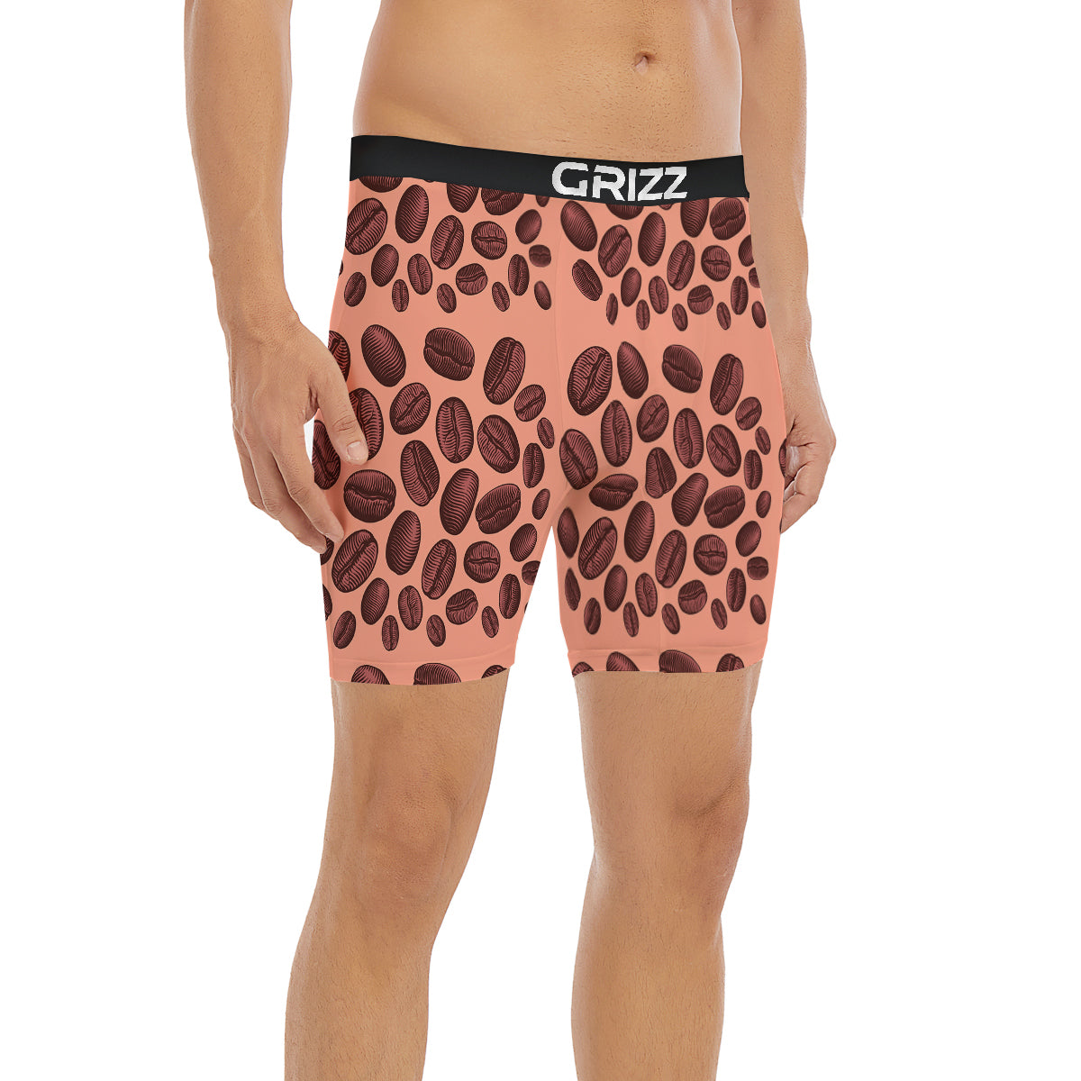 Coffee Bean Vintage Print Pattern Boxer Briefs-grizzshop