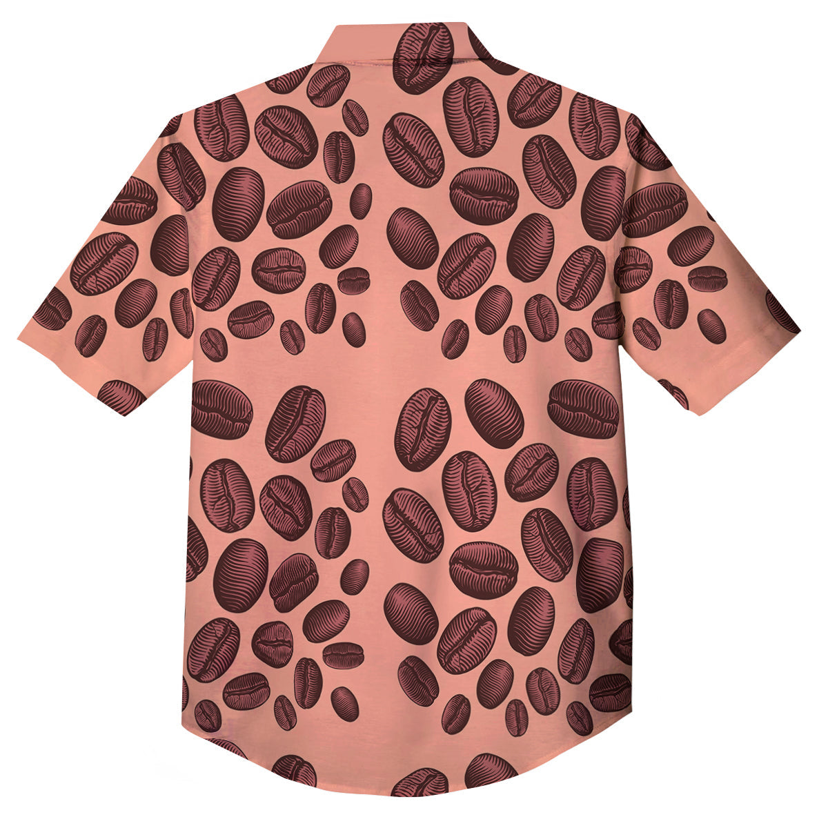 Coffee Bean Vintage Print Pattern Button Up Shirt-grizzshop